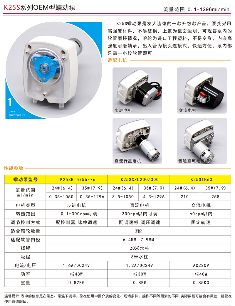 K25S系列OEM型蠕動(dòng)泵